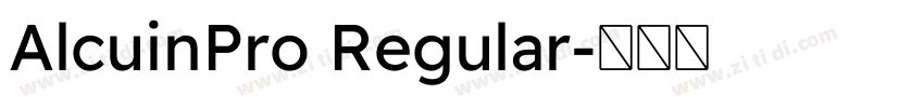 AlcuinPro Regular字体转换